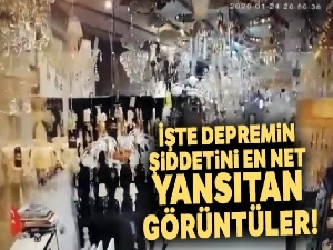 Elazığ depreminin şiddetini gösteren en net görüntüler