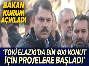 Bakan Kurum: "TOKİ bin 400 konutun yapılması için proje çalışmalarına başladı"