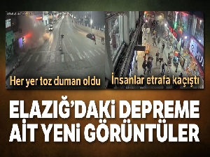 Elazığ genelinde deprem anı böyle görüntülendi