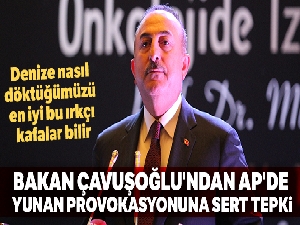 Bakan Çavuşoğlu'ndan AP'de Yunan provokasyonuna sert tepki