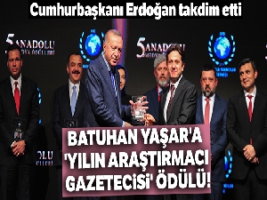 Batuhan Yaşar'a 'Yılın Araştırmacı Gazetecisi' ödülü!
