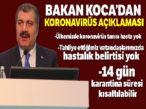 Sağlık Bakanı Fahrettin Koca: 'Ülkemizde koronavirüs tanısı hasta yok'