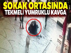 Tuzla'da iki gencin sokak ortasında tekmeli yumruklu kavgası kamerada