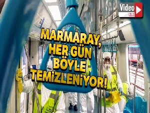 Günde 500 bin kişinin yolculuk ettiği Marmaray her gün tepeden tırnağa temizleniyor