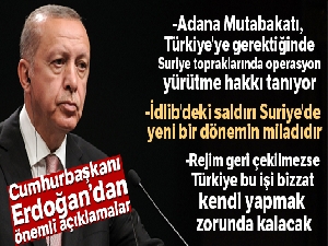 Cumhurbaşkanı Erdoğan Türkiye'nin yeni Suriye politikasını açıkladı