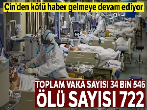 Çin'de salgında ölü sayısı 722'ye çıktı