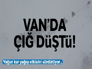Van-Çatak kara yoluna çığ düştü