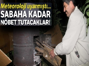 Fethiye'de sera üreticisinin sobalı don nöbeti