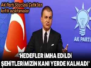 AK Parti Sözcüsü Ömer Çelik'ten kritik açıklamalar