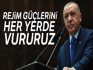 Cumhurbaşkanı Erdoğan: 'Rejim güçlerini her yerde vururuz'