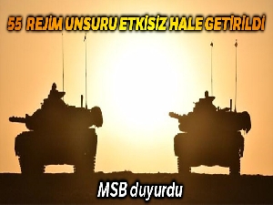 MSB: '55 Rejim unsuru etkisiz hale getirildi'
