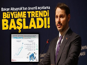 Bakan Albayrak: 'Yüzde 8,6'lık artış büyüme trendinin başladığını gösteriyor'
