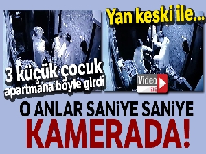 İstanbul'da yan keskili çocuk hırsızlar kamerada
