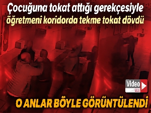 Öğretmene darp kamerada