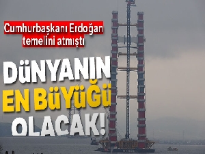 1915 Çanakkale Köprüsü'nün ayakları 161 metre uzunluğa ulaştı