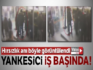 Fatih'te yankesicilik yapan zanlı kameralara yakalandı