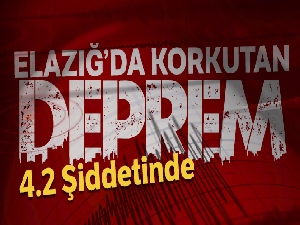 Son Depremler: Elazığ'da 4,2 büyüklüğünde deprem