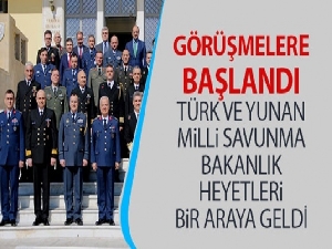 Türk ve Yunan Milli Savunma Bakanlık heyetleri bir araya geldi