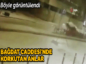 Bağdat Caddesi'nde otomobilin takla attığı kazanın yeni görüntüleri ortaya çıktı