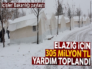 İçişleri'nden Elazığ depremine ilişkin iyileştirme çalışmaları hakkında paylaşım