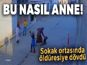 Bursa'da sokak ortasında 5 yaşındaki oğlunu evire çevire dövdü
