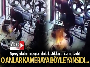 İstanbul'da oto tamircide patlayan nitrojen dolu lastik kamerada