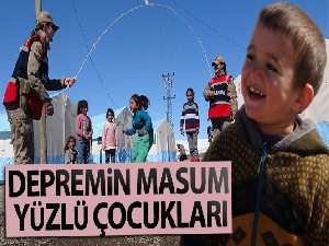 Depremin masum yüzlü çocukları