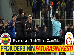 PFDK'dan Ersun Yanal ve Deniz Türüç'e 1 maç men