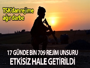 İdlib'deki operasyonlarda 17 günde bin 709 rejim unsuru etkisiz hale getirildi