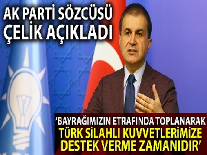 AK Parti Sözcüsü Çelik: 'Bayrağımız etrafından toplanarak Türk Silahlı Kuvvetlerimize destek verme zamanıdır'