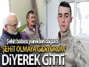 Şehit babası: 'Oğlum 'şehit olmaya gidiyorum' diyerek gitti'