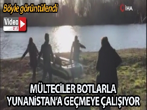 Mülteciler botlarla Yunanistan'a geçmeye çalışıyor