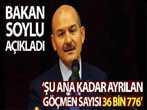 İçişleri Bakanı Soylu: 'Saat 23.50 itibarıyla Edirne üzerinden ülkemizden ayrılan göçmen sayısı; 47.113'