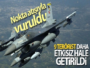 Irak'ın kuzeyine hava harekatı: 9 PKK'lı terörist etkisiz hale getirildi