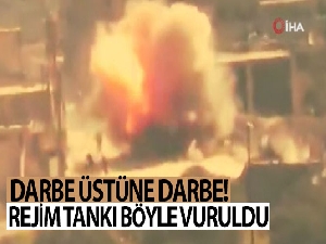 İdlib'de TSK destekli SMO, rejim tankını vurdu