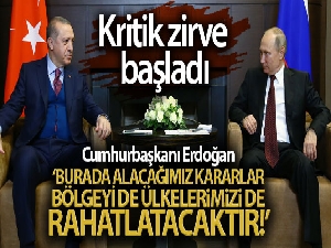 Cumhurbaşkanı Erdoğan, Rus mevkidaşı Putin ile görüştü