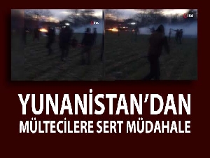 Yunan güvenlik güçlerinden Pazarkule'deki göçmenlere sert müdahale