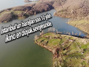 İstanbul'un barajları son 10 yılın ikinci en düşük seviyesinde