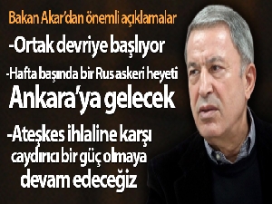 Milli Savunma Bakanı Akar'dan 'Mutabakat' açıklaması