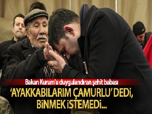 Bakan Kurum'u duygulandıran şehit babası