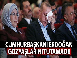 Cumhurbaşkanı Erdoğan gözyaşlarını tutamadı!