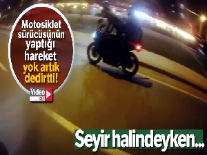 Motosiklette seyir halindeyken sürücü değiştirdiler