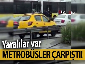 Haliç köprüsünde metrobüs kazası