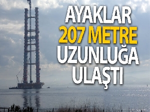 1915 Çanakkale Köprüsü'nün ayakları 207 metre uzunluğa ulaştı
