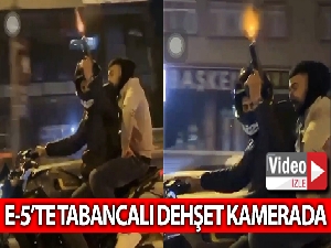 E-5 Karayolu'nda tabancalı maganda dehşeti kamerada