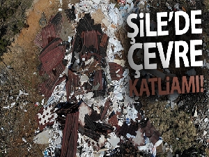 Şile'deki çevre katliamı havadan görüntülendi