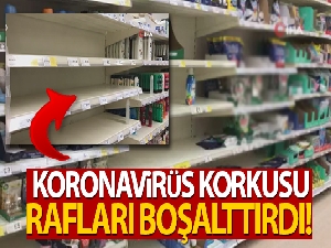 İngilizler, korona korkusuyla marketlere akın etti