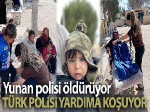 Yunan polisi öldürüyor, Türk polisi yardıma koşuyor
