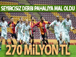 Seyircisiz derbide 270 milyon TL'lik zarar