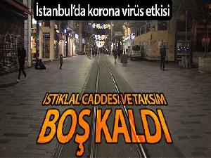 Korona virüs nedeniyle İstiklal Caddesi ve Taksim Meydanı boş kaldı